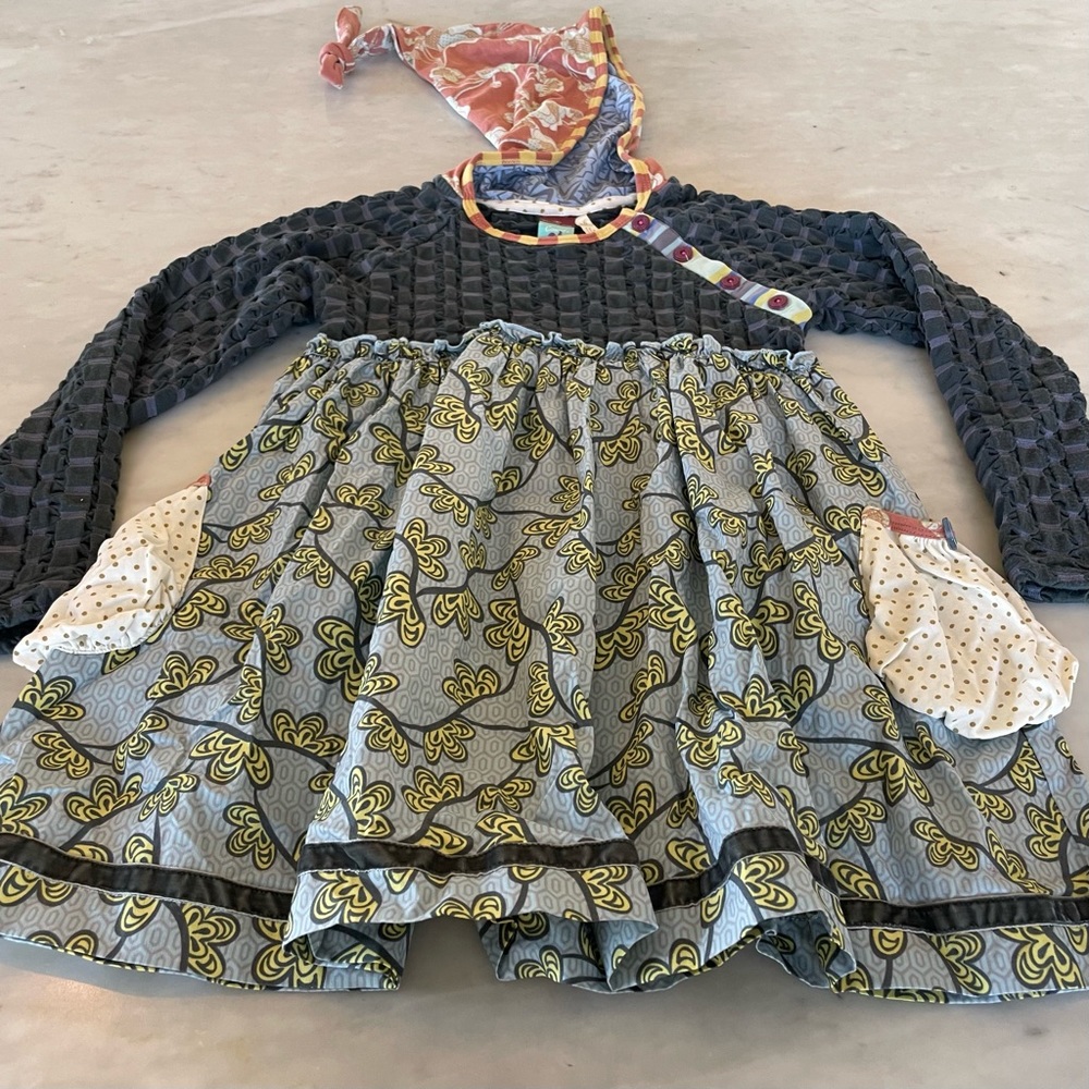 Matilda Jane Girls Monroe Hooded Dress Heart Soul Pride Character Counts 6 New
